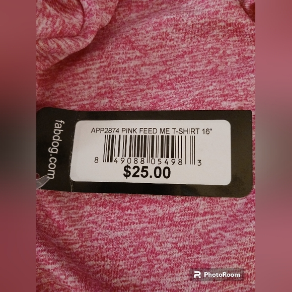 NWT Fab Dog Feed Me pink t-shirt. - Picture 4 of 9